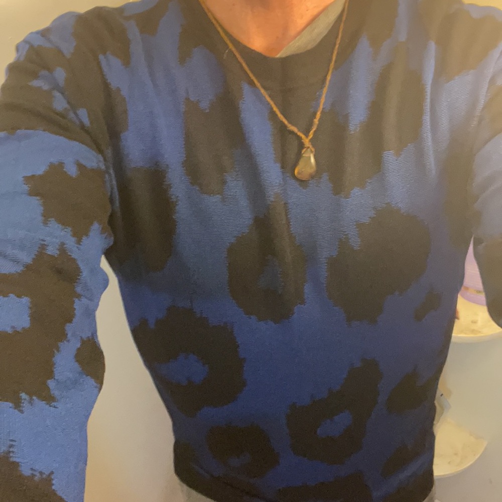 Men’s Versace VERSUS animal print Junper- NWOT LG